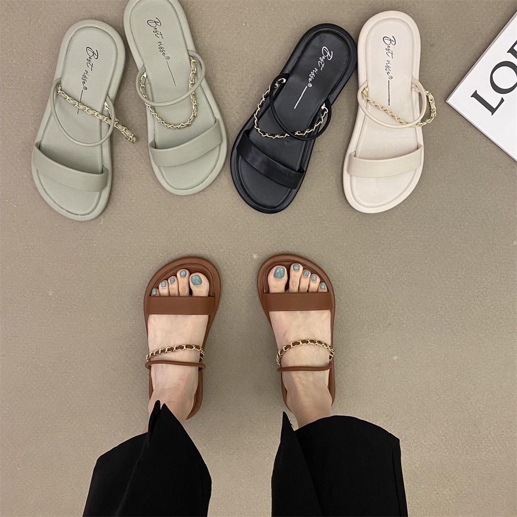 Xăng đan Đế Bằng Thời Trang Mùa Hè Dành Cho Nữ