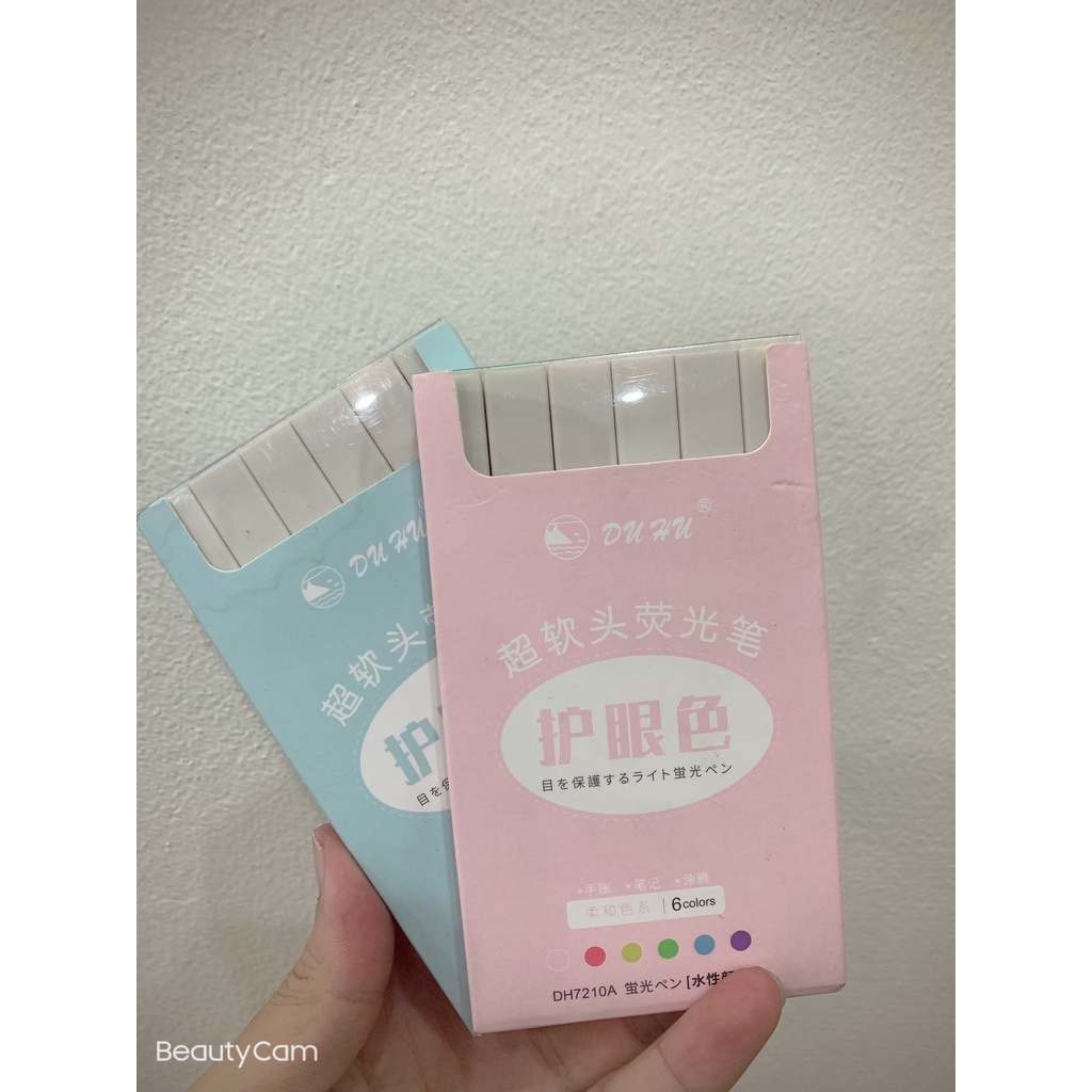 SET 6 MÀU Bút highlight pastel 2 đầu bút đánh dấu bút nhớ Light Color trang trí sổ bullet journal văn phòng phẩm