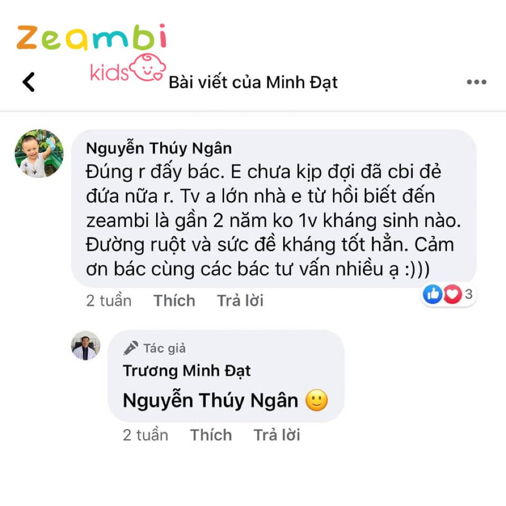 Men Vi Sinh Zeambi - Cải Thiện Tiêu Hoá Tăng Cường Đề Kháng , Bé Hết Biếng Ăn, Hạn Chế Kháng Sinh,  Giảm Ốm Vặt | BigBuy360 - bigbuy360.vn