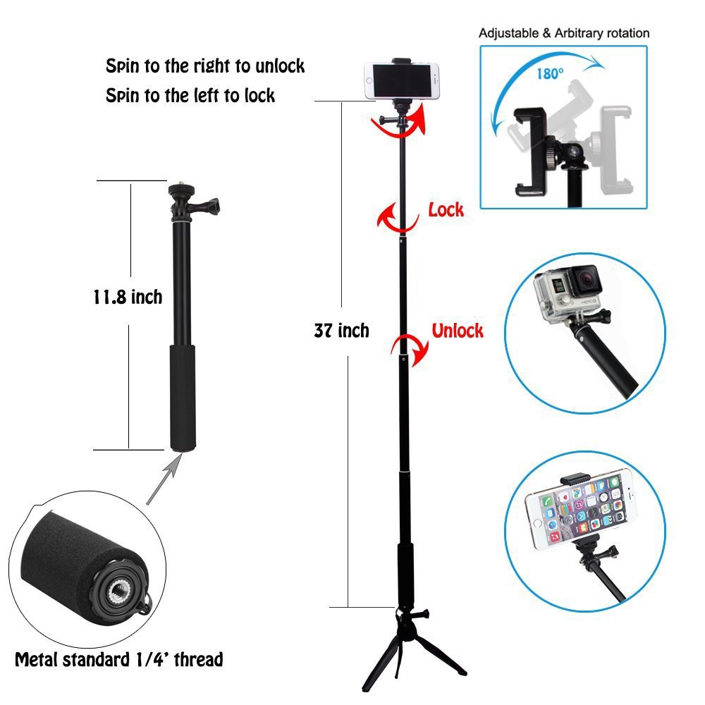 Gậy tự sướng có remote và chân đế dài 90cm [002] | BigBuy360 - bigbuy360.vn