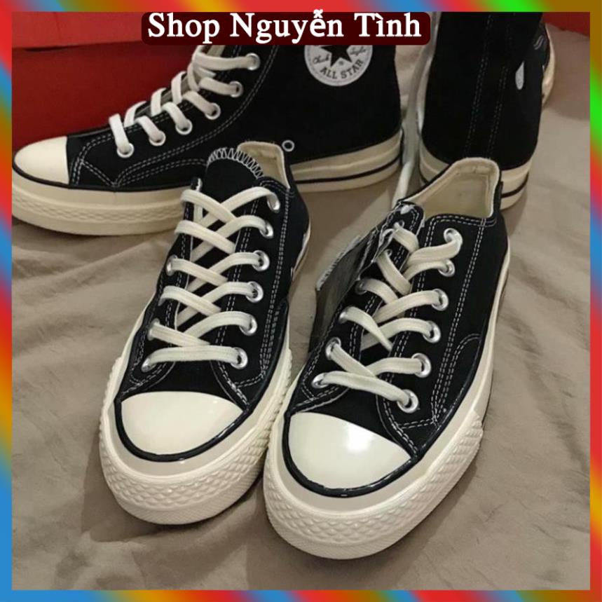 Giày Convert Đen cao cổ thấp cổ ⚡️𝐅𝐑𝐄𝐄 𝐒𝐇𝐈𝐏⚡️ Giày CV cổ điển siêu hot nam nữ tặng full box bill