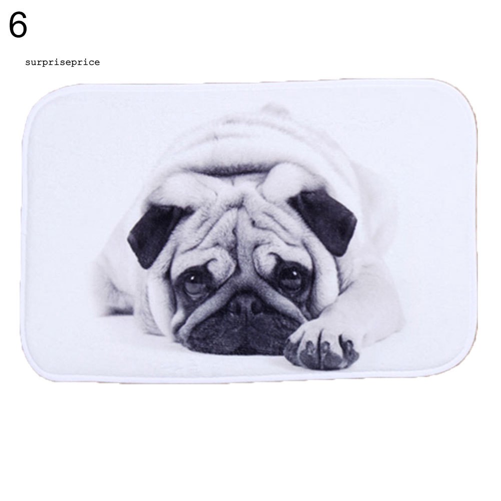 Thảm lót sàn chùi chân chống trượt in họa tiết động vật hoạt hình đáng yêu