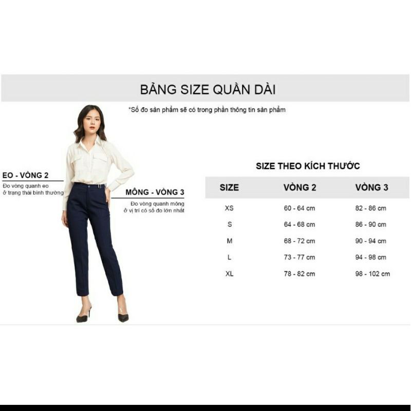 (Thanh lý) Quần tây nữ vải bố size s