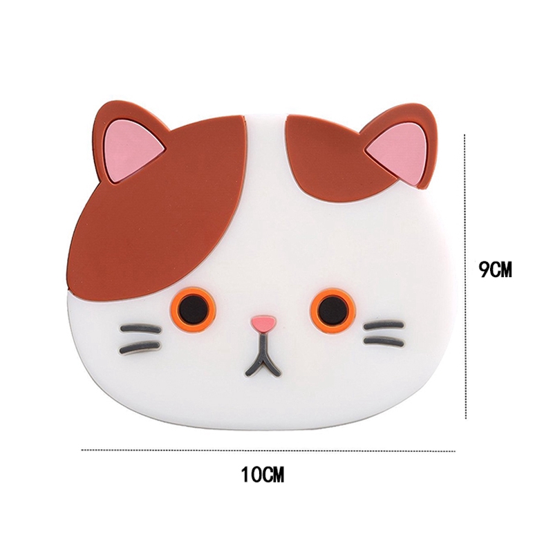 Miếng lót ly silicone hình mèo đáng yêu
