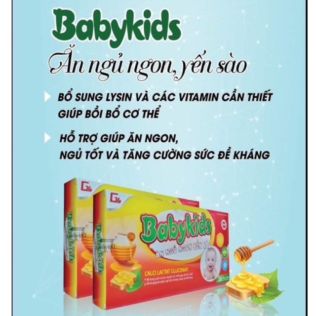 Combo 3 hộp Ăn ngủ ngon yến sào Babykids bé ăn ngon, ngủ tốt mau lớn và tăng đề kháng