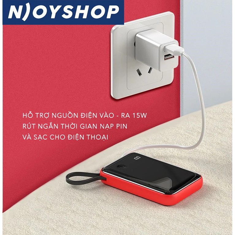 PIN SẠC DỰ PHÒNG MINI 10000MAH BASEUS MINI S DIGITAL DISPLAY CHÍNH HÃNG MÀN HÌNH LED | KÈM Dây sạc IPHONE TYPE C