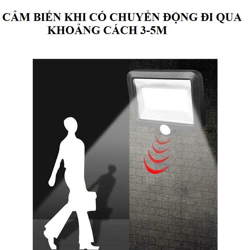 Đèn Led Năng Lượng Mặt Trời 56 Mắt Led - ( 100-120 Mắt COB) Pin Tách Rời - Cảm Biến Chuyển Động - 3 CHẾ ĐỘ SÁNG