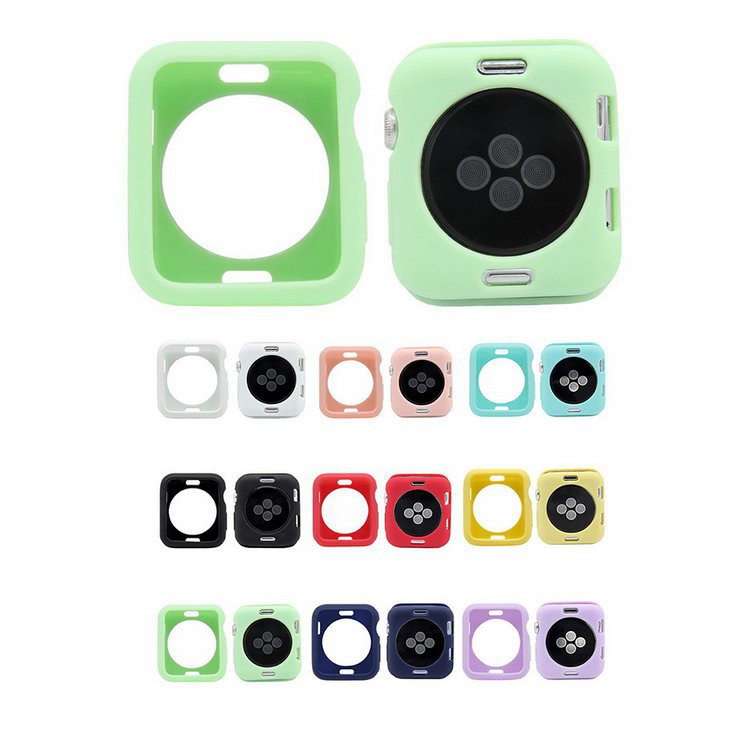 Ốp bảo vệ đồng hồ bằng silicon mềm nhiều màu cho Apple Watch iWatch Series 5/4/3/2/1 38mm 40mm 42mm 44mm