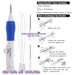 Kim thêu xù / thêu nổi trên vải