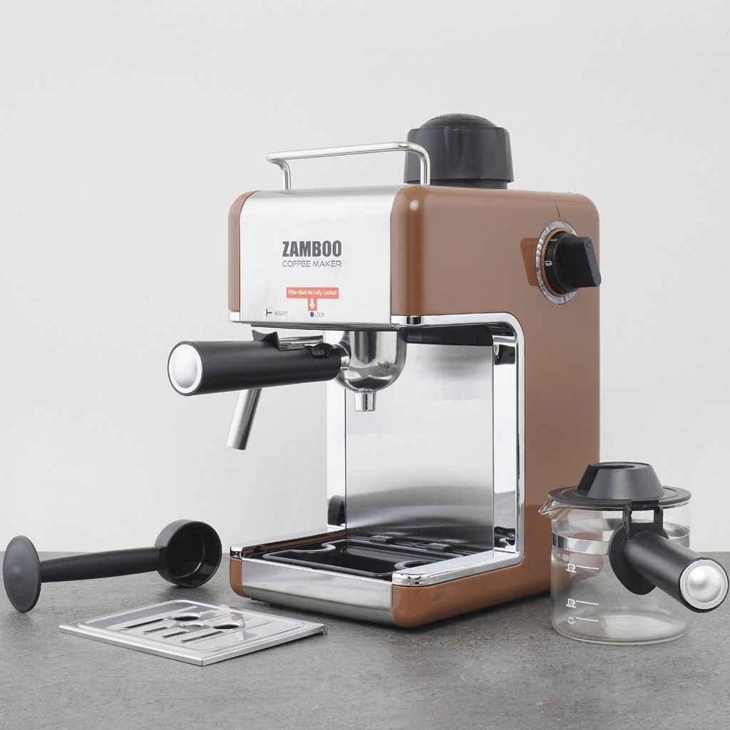 Máy pha cà phê espresso Zamboo ZB-68CF màu Coffee