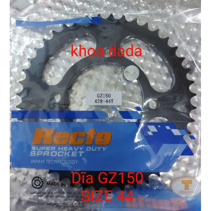 Dĩa GZ150 Recto, size 43,44 nhập khẩu từ thái lan