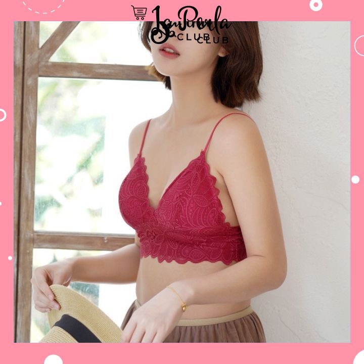 Áo Bra Ren Hoa Siêu Gợi Cảm Kèm Mút Ngực MS D2