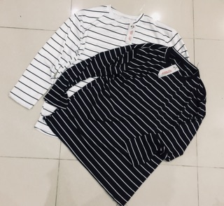 Áo Thun Sweater Kẻ Sọc Ngang( Hình Thật)