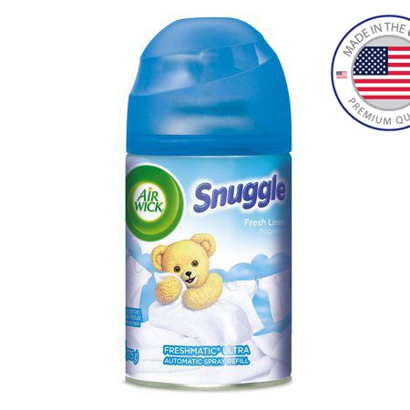 Tinh Dầu Mỹ Air Wick Freshmatic Refill Fresh Linen Snuggle Thay thế Máy Xịt Phòng Tự Động, Hương Vải Sợi