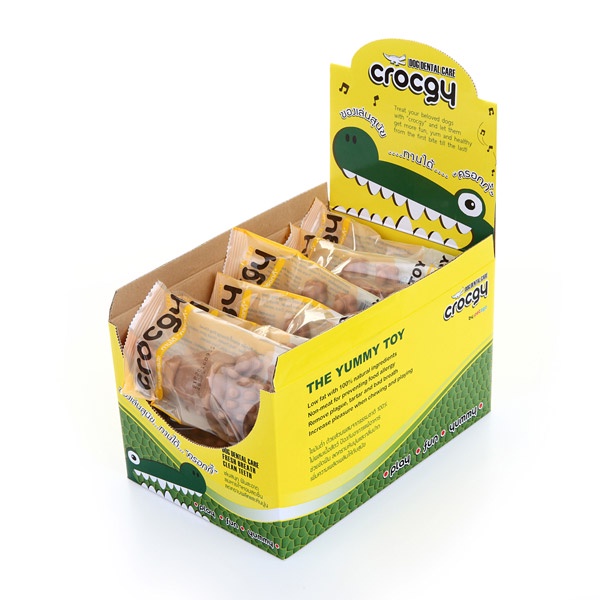 Snack gặm sạch răng hình cá sấu Crocgy 18g / 63g
