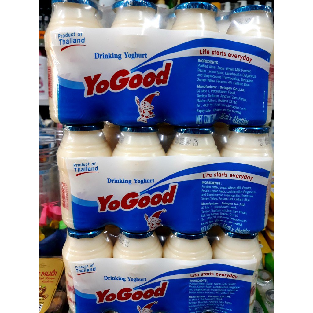 Sữa Chua uống YoGood Thái Lan lốc 4 chai 85 ml