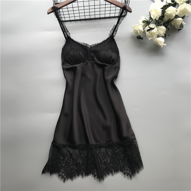 QQ5180 đầm ngủ hai dây phối ren | BigBuy360 - bigbuy360.vn