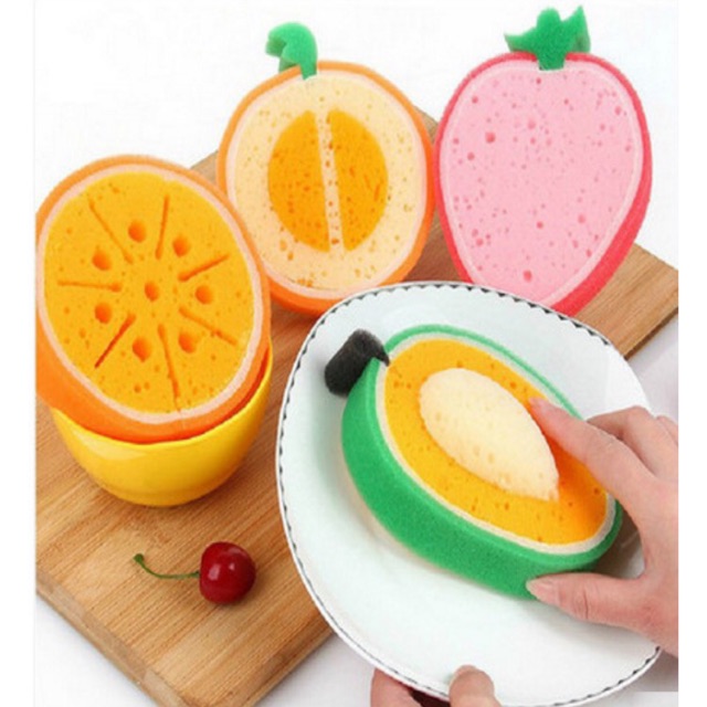 Combo 2 miếng rửa chén hình trái cây