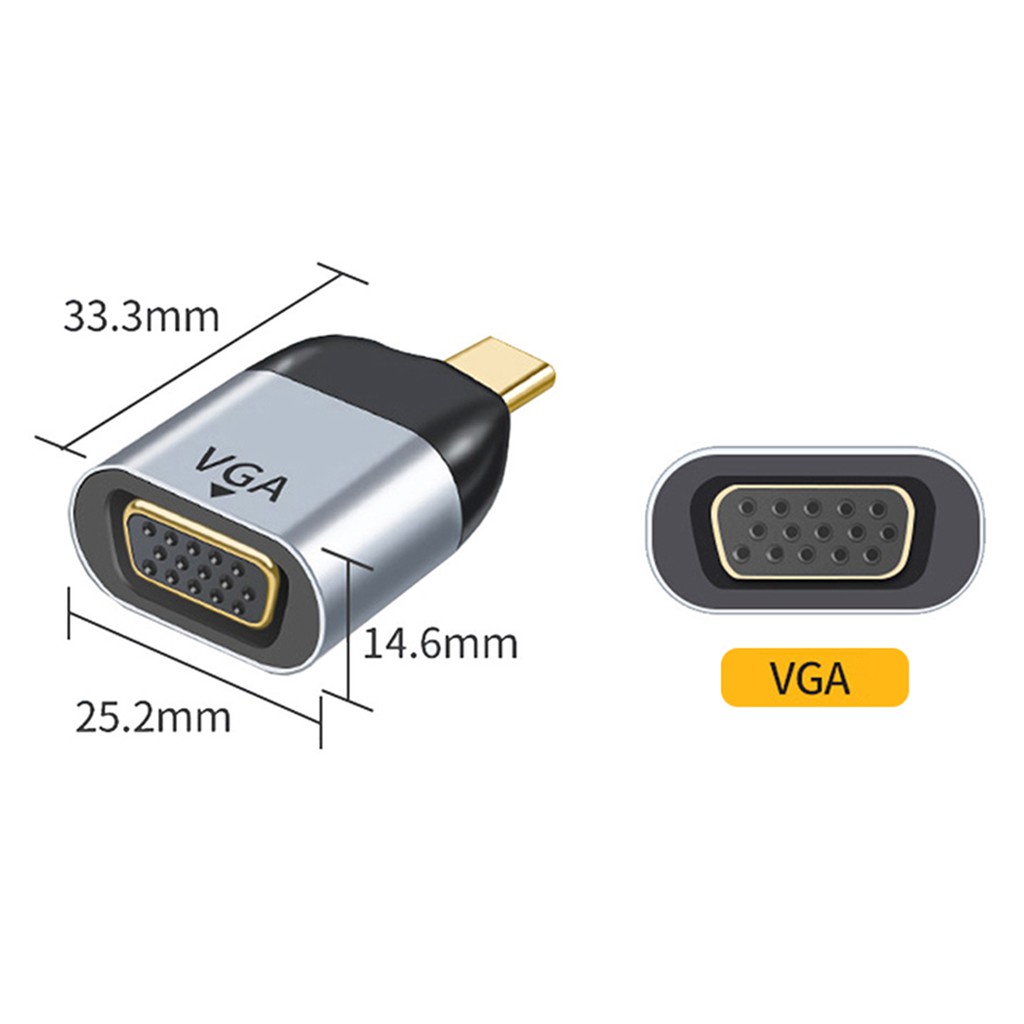 Cáp Chuyển Đổi Type-C Sang Hdmi / Vga / DP / RJ45 / Mini DP 4K 60Hz Cho Điện Thoại Laptop