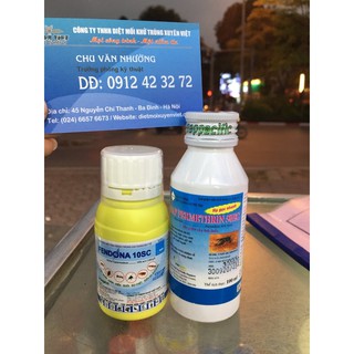 Combo 2 lọ thuốc diệt muỗi PERMETHIN 50EC (100ml) + FENDONA 10SC (50ml)