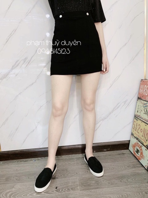 Quần giả váy 2 túi vuông to