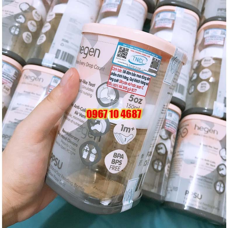 Bình Sữa Hegen Chính Hãng 60/150/240/330 ML Nhập Khẩu Singapore Cho Bé Sơ Sinh Đến 9 Tháng Tuổi