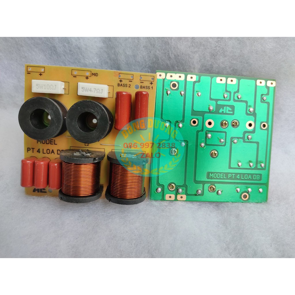 BỘ 2 MẠCH PHÂN TẦN 4 LOA DB - 2 BASS 1 MID 1 TREBLE