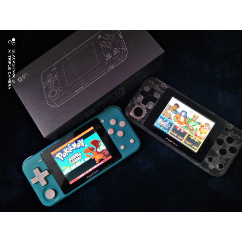 Máy chơi game cầm tay Powkiddy Q90, giả lập 12 hệ game retro, ps1,nes,... màn hình 3.0 inch IPS