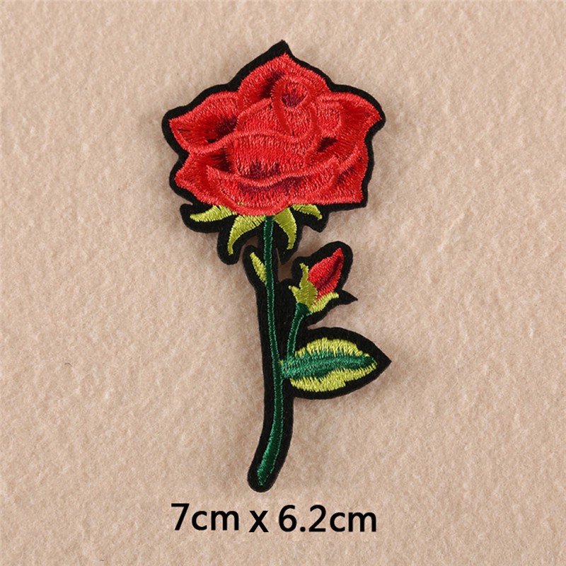 8 miếng vải thêu trang trí hình hoa xinh xắn