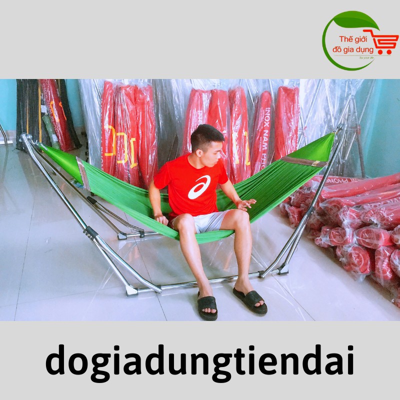 Võng xếp inox 304 khung tròn cao cấp giá rẻ cho bé | BigBuy360 - bigbuy360.vn