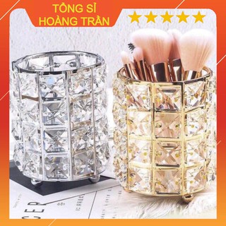 Lọ đựng cọ trang điểm pha lê cốc pha lê đựng cọ trang điểm