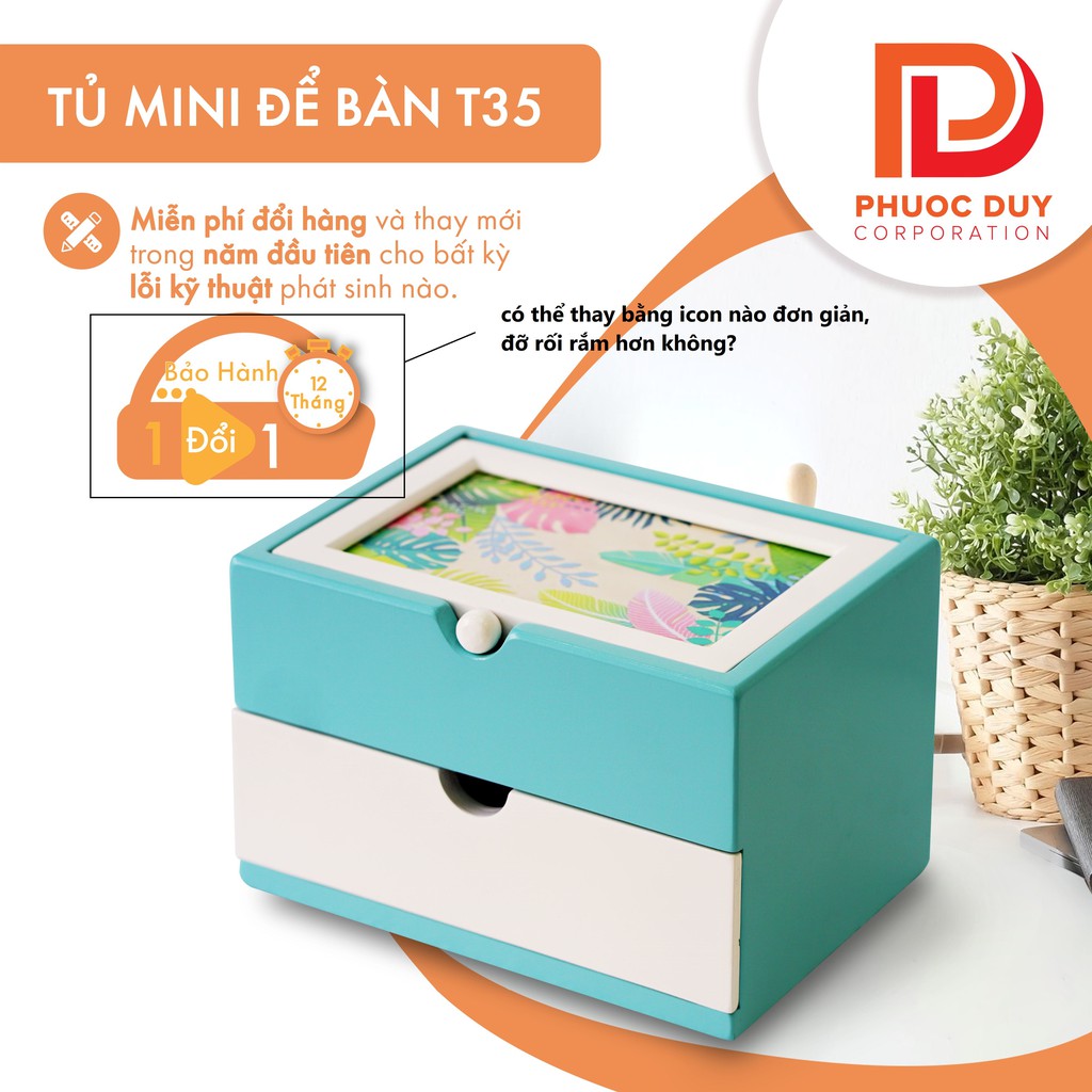 Tủ mini để bàn đa năng - Tủ nữ trang mỹ phẩm T35