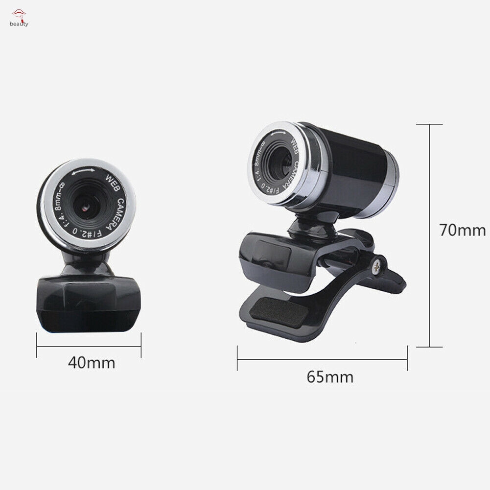 【COD】 HD Webcam Máy tính để bàn Máy tính xách tay Web Camera tích hợp Micrô xoay 360 độ cho màn hình LCD Máy tính xách tay Mới