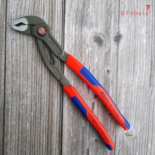 Kìm Nước Mỏ Quạ KNIPEX Cobra® 87 22 250 QuickSet Thao Tác Nhanh Chiều Dài 250mm Mở Đến Ø 50mm (Chốt Nhấn Màu Đỏ)