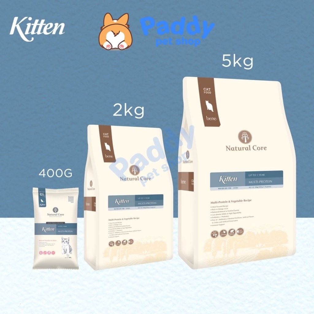 [2kg-5kg] Hạt Hữu Cơ Natural Core Kitten Cho Mèo Con