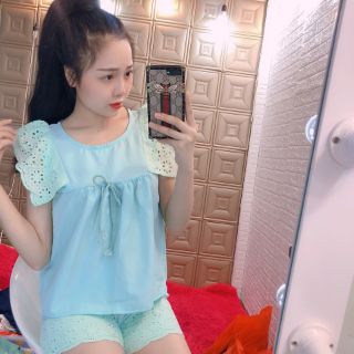 ĐỒ BỘ ĐÙI KATE PHỐI REN