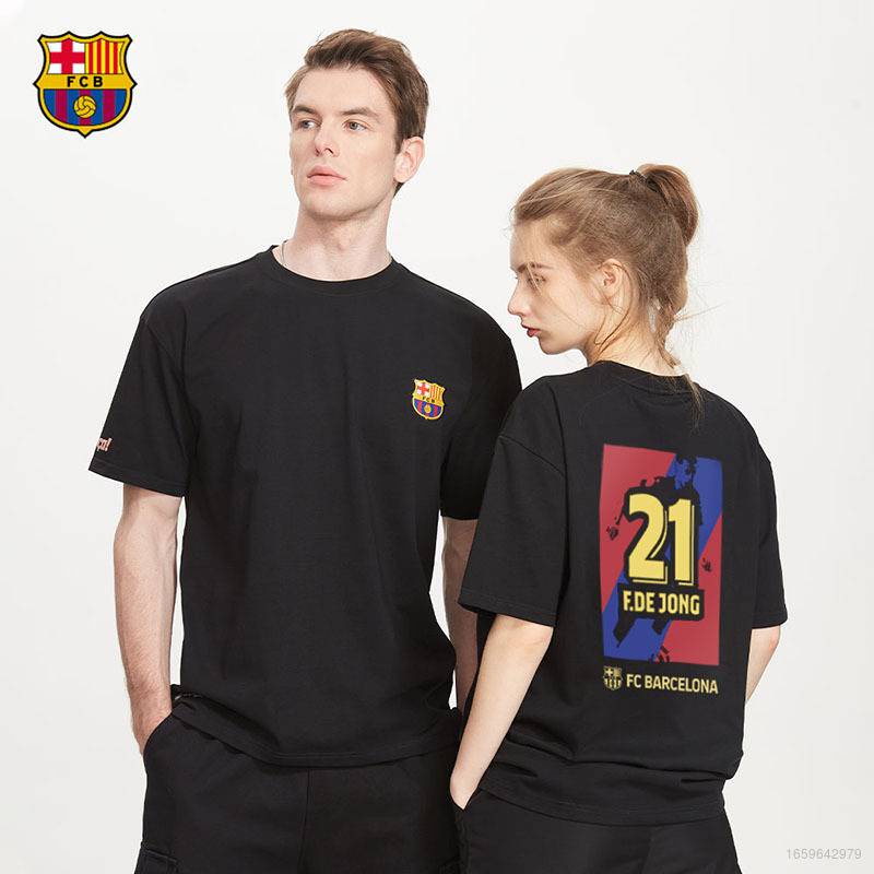 Barcelona Fc. Áo Thun Bóng Đá Tuyển Messi Griezmann Pique Stegen Pedri De Jong Cho Cặp Đôi