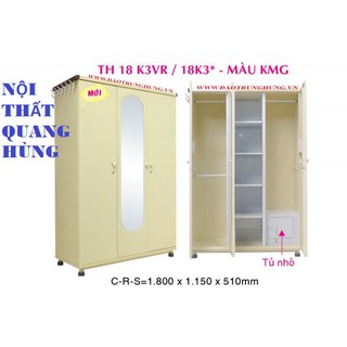 Tủ sắt đựng quần áo lắp ráp Trung Hưng HCM