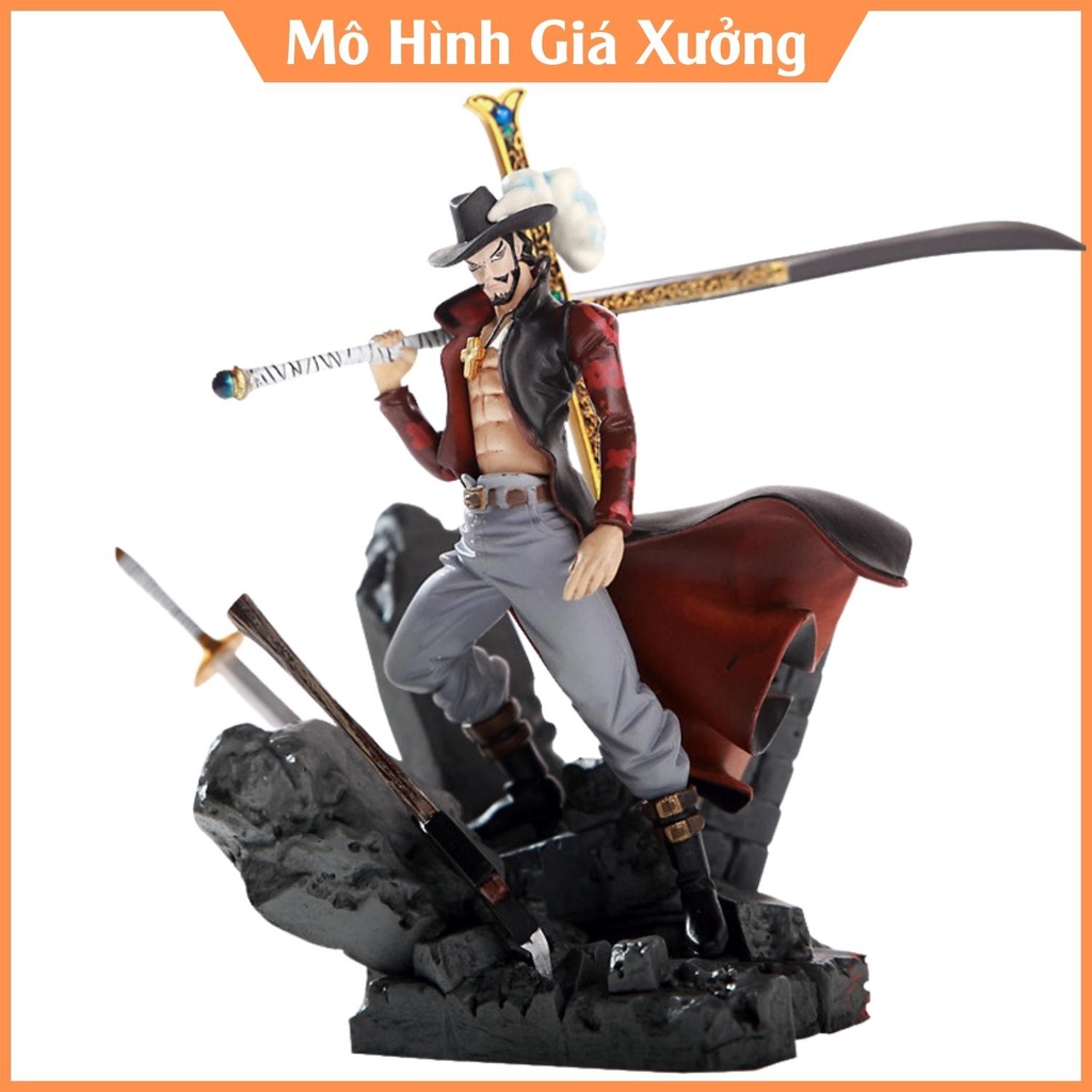 Mô hình One Piece Mihawk ( Mắt Diều Hâu ) cao 15cm , trạng thái chiến đấu , figure mô hình one piece , mô hình giá xưởng