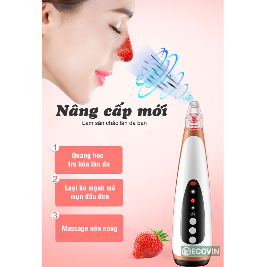 [Freeship - Hàng Xịn] Máy Hút Mụn Và Massage Nóng Skin Care, Hút Mụn Cám, Mụn Đầu Đen