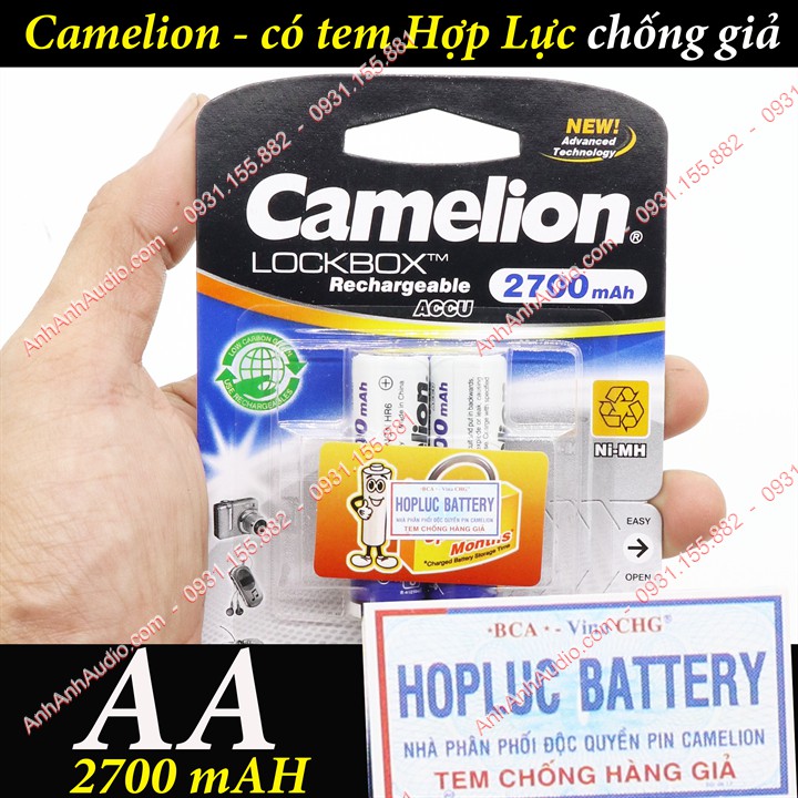 Pin Sạc AA hoặc AAA Camelion chính hãng , có tem chống hàng giã Hợp Lực