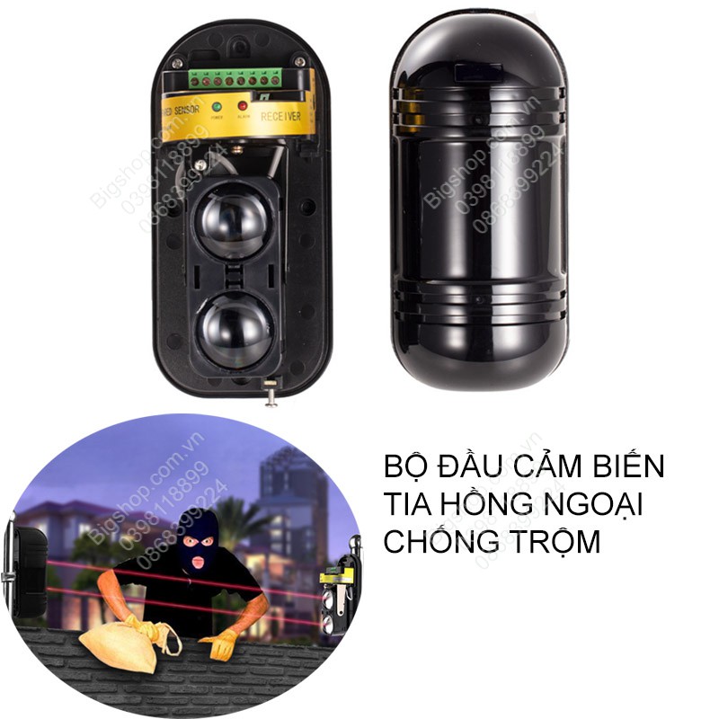 Hàng rào báo động chống trộm bằng cảm biến tia hồng ngoại ABTL1-100, khoảng cách 100m