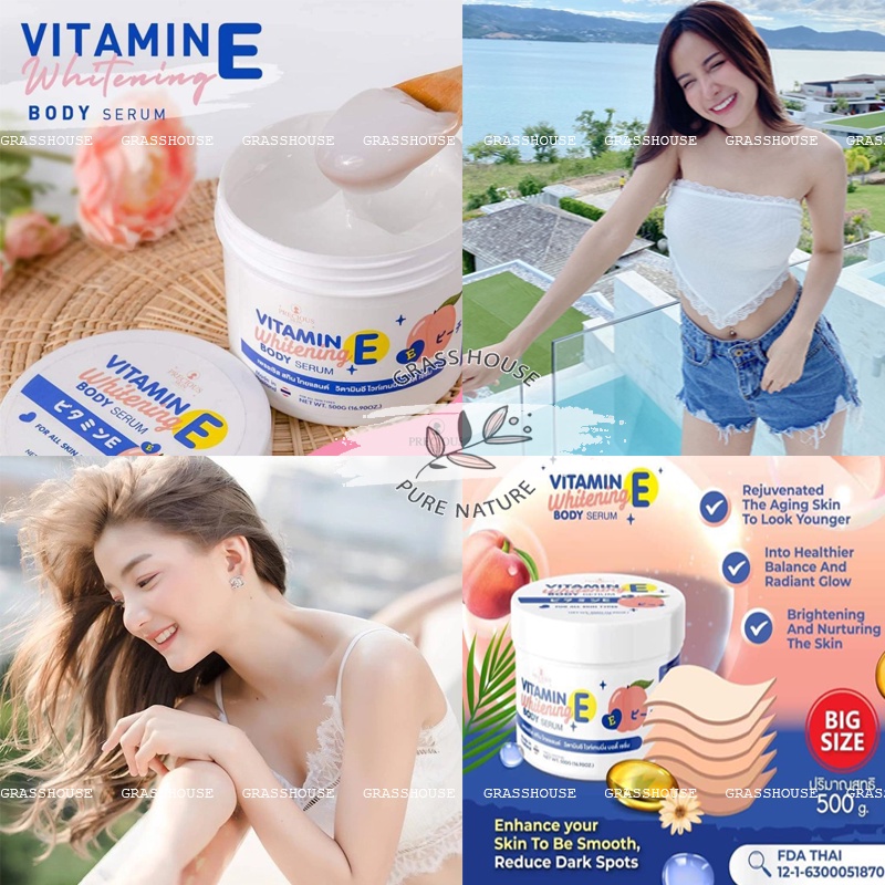 Kem Kích Trắng Dưỡng Ẩm Vitamin E Whitening Body Serum Thái Lan 500mL