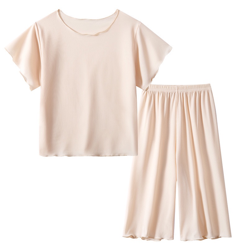 Bộ đồ ngủ yaoeenh tay ngắn chất vải lụa lạnh thời trang mùa hè cho bé