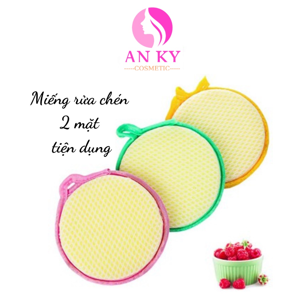 Miếng Rửa Bát 2 Mặt Kết Hợp Cọ Xoong Nồi Đa Năng Và Rửa Chén Bát Thông Minh
