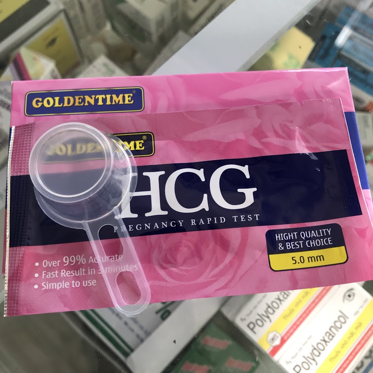 ✅ Que thử thai nhanh Goldentime HCG que thử thai phát hiện sớm quê thử thai ve thử thai chính xác, giá rẻ