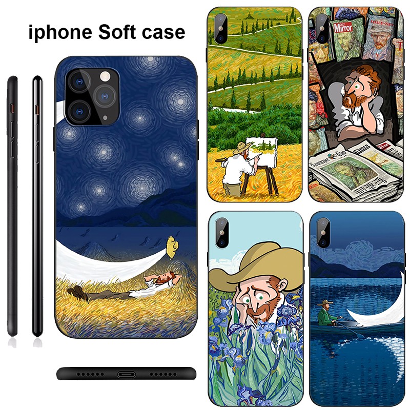 Ốp điện thoại mềm hình tranh sơn dầu nghệ thuật Van Gogh cho iPhone X Xs Max XR 6 6s 7 8 Plus 5 5s SE 2020 6 6s 7 8
