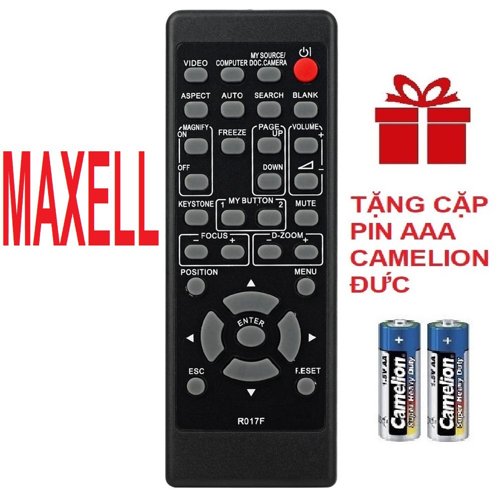 Remote điều khiển máy chiếu MAXELL mẫu 1 projector ( Hàng xịn - Tặng pin )