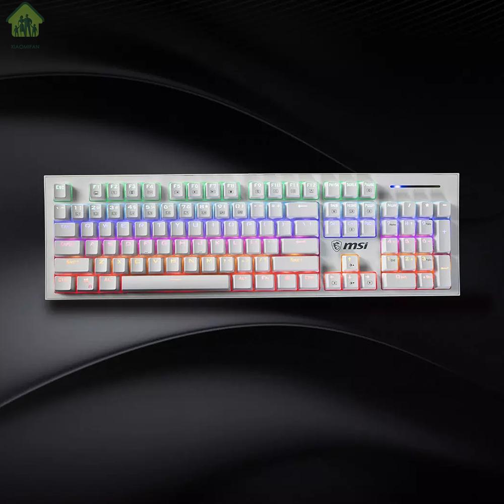 Bàn Phím Cơ Gaming Gk50Z Rgb Led 104 Phím Màu Trắng