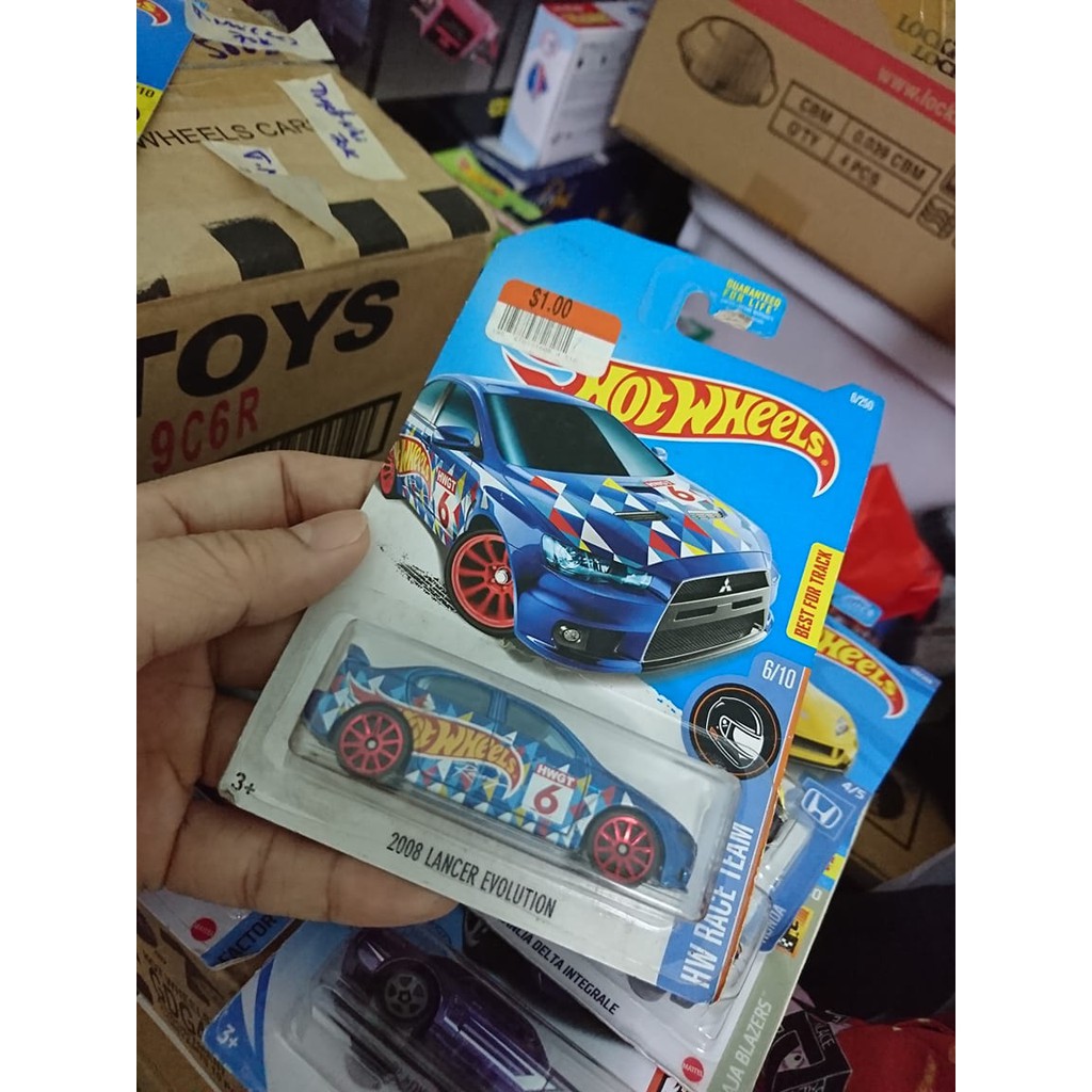 Xe Hotwheels 2008 Lancer Evolution (Màu Xanh)